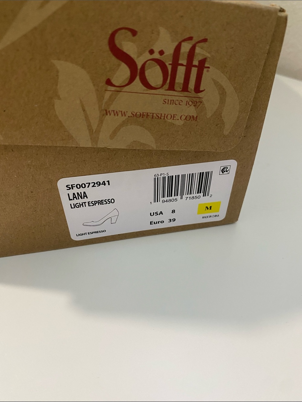 Sofft Lana Light Espresso Comfort heel - Light Espresso